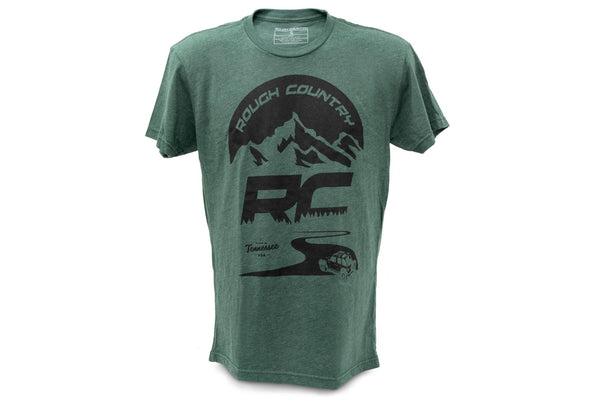 Rough Country T-Shirt | RC Mountains | Forest Green | LG