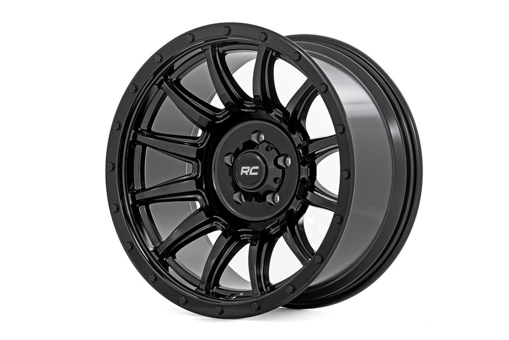 Rough Country 90 Series Wheel | One-Piece | Gloss Black | 18x9 | 6x5.5 | -12mm