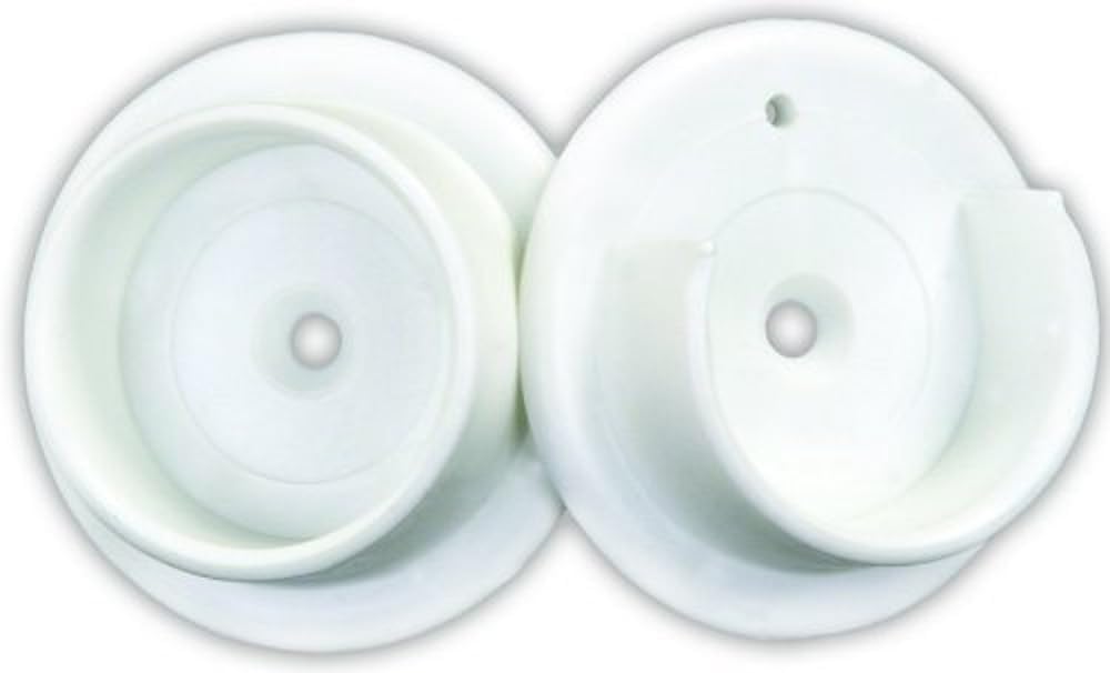 CLOSET POLE SOCKETS (WHITE)