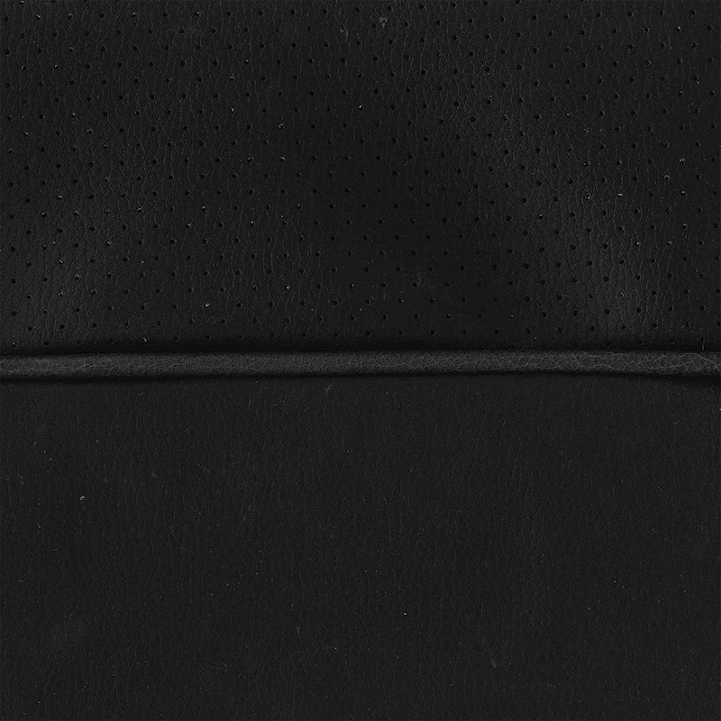 MIDDLE BUCKET SEAT - DS - DUAL ARM RESTS WITH HARD SKIRT COLOR: BLACK (AUSTIN OPTIM) W/ PEWTER (ABERDEEN OPTIM) PIPING W/ BLACK PERF INSERTS