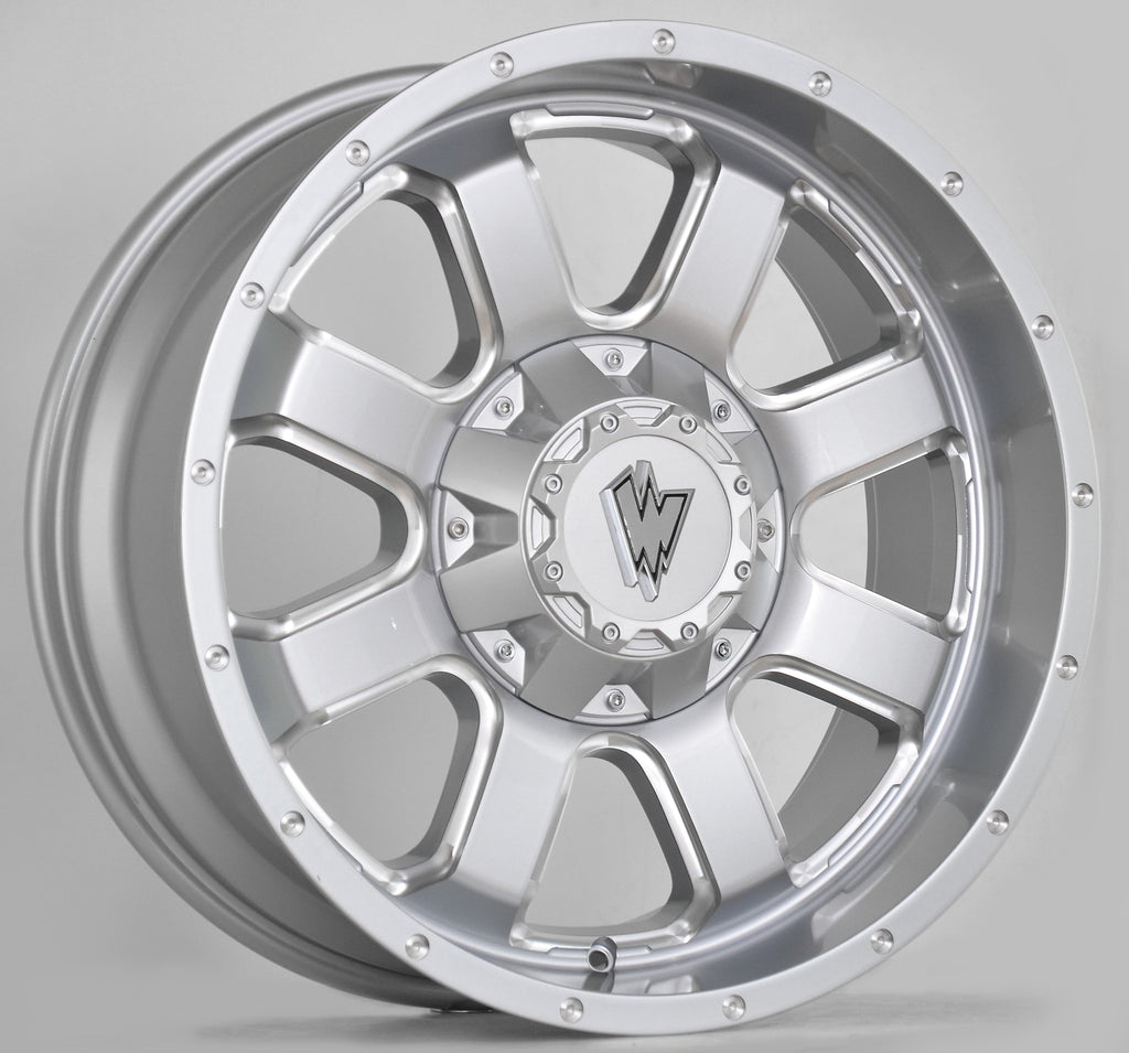 REBEL 20X9 MACHINED SILVER - 12 OFFSET 6X135 87.3CB