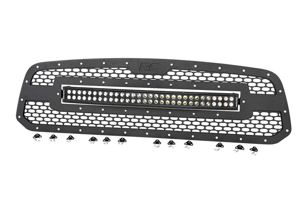 Mesh Grille | 30" Dual Row LED | Black | White DRL | Ram 1500 2WD/4WD (13-18 & Classic)