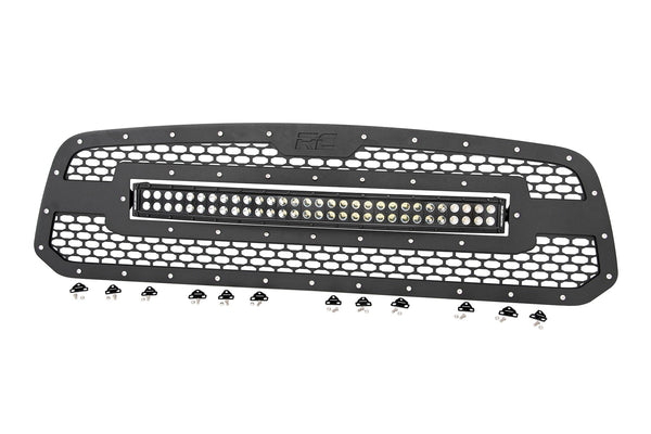 Mesh Grille | 30" Dual Row LED | Black | White DRL | Ram 1500 2WD/4WD (13-18 & Classic)