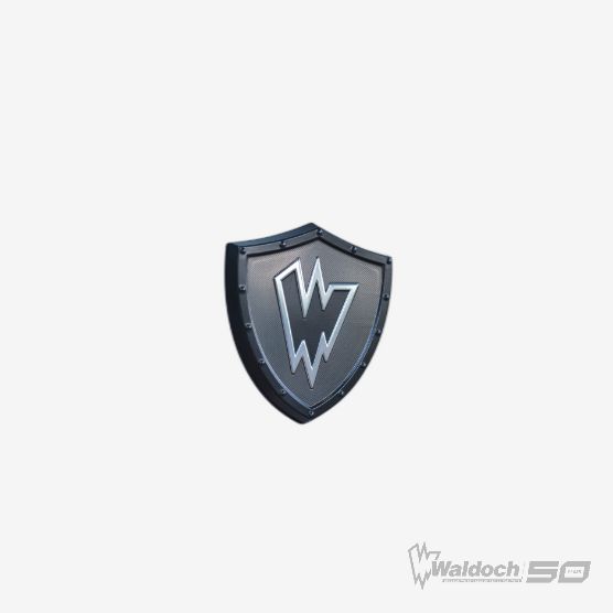 Sharpline Waldoch Shield Lighted Logo 4.25" Black Border - 166318-01