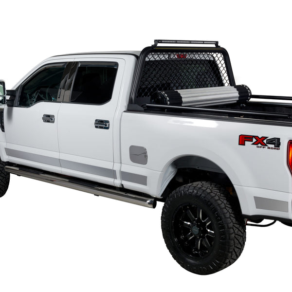 Stainless Steel Rocker Panels-Ford Super Duty Super Cab 8 ft Box Dually - 12pcs, 4.25 Inches Wide