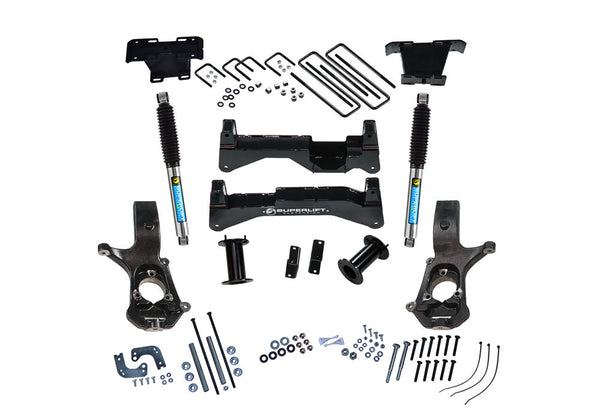 8" Lift Kit - 07-16 Silv/Sierra 1500 2WD w Cast Steel Ctrl Arms wBil Rear Shocks