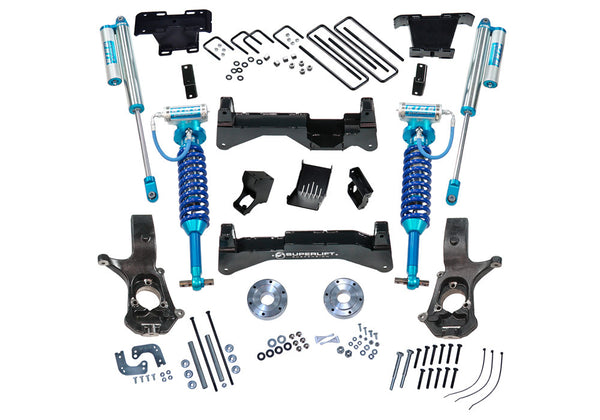 8" Lift Kit-07-16 GM 1500 4WD w OE Cast Steel Ctrl Arms/King Clvrs/Res Rr Shocks