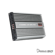 5 Channel Car Audio Amplifier - 4 X 50W + 1 X 225W @ 2 Ohms, 4 X 35W + 1 X 150 W @ 4 Ohms, 2 X 100W Bridged @ 4 Ohms (Ch 1-4)
