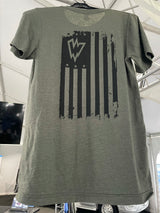 Waldoch Flag Military Green soft T-Shirt